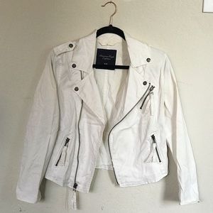 White moto jacket